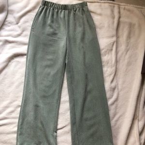 UO Wide Leg Corduroy Pants in Mint